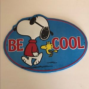 Retro metal Snoopy wall hanging